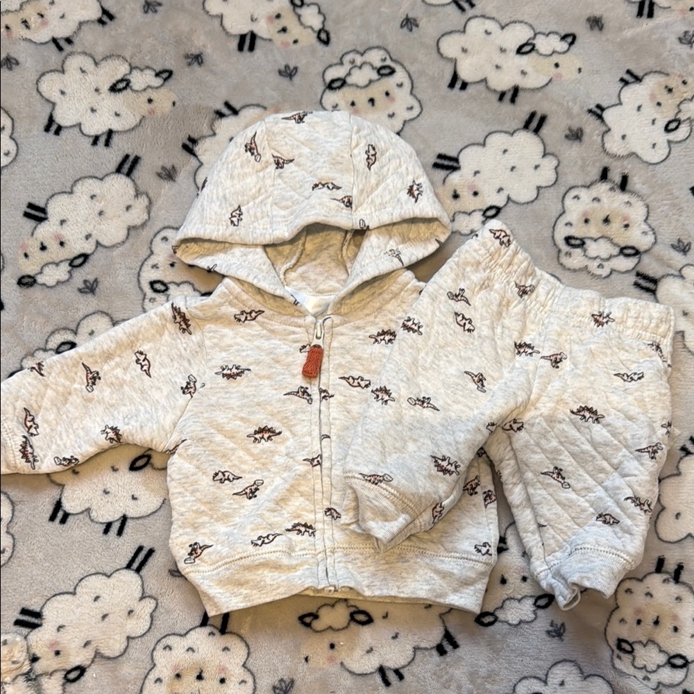 Carter's Cream Floral Hoodie Sweatshirt